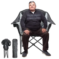 SLSY Fully Padded Folding Chairs 500 LBS Outdoor Lawn Chair Patio Lounge Chairs