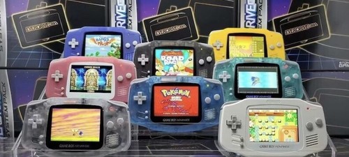 Gengar Pokemon touch control GameBoy Advance GBA with IPS v2 Backlit Screen Mod - Picture 3 of 5