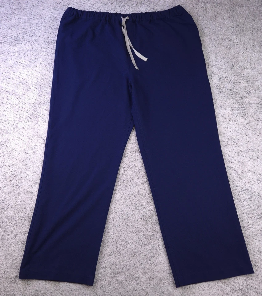 Figs Scrub Set Mens XXL Top XXLS Pants Leon Pisco Navy Blue 4198 Scrubs Shirt - Image 4 of 4