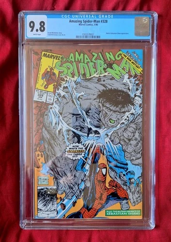 Amazing SpiderMan #328 CGC 9.8 Grey Hulk appearance