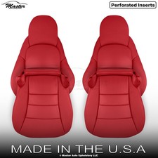 2005-2013 Fits Chevrolet Corvette Leatherette Front Replacement Seat Covers Red