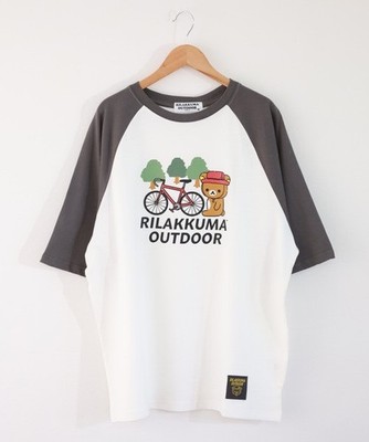 Rilakkuma Raglan Oversized T-Shirt White ''Rilakkuma Outdoor'' 2026 Summer JP LTD