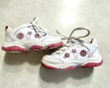 Stride Rite Toddler Girls Light-up Leather Sneakers Size 7 EUC