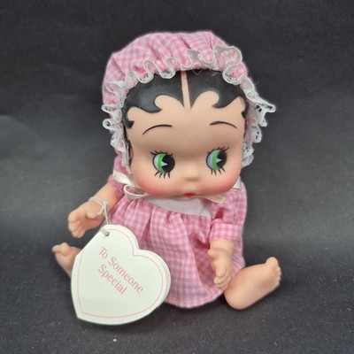 Hamilton Gifts: Betty Boop Doll ''Baby Boop'' 5'' Pink Check Dress & Bonnet