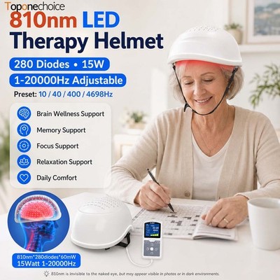 280LED 810nm PBM Helmet Adjustable Frequency Time Power for Brain Repair Therapy