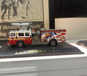 FDNY Squad 61 Firefighting & Rescue Model w/ Display Base 2001 9/11 Tribute
