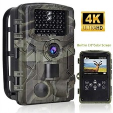 Wildkamera 50MP 4K Video Jagdkamera Bewegungsmelder IR Nachtsicht Kamera