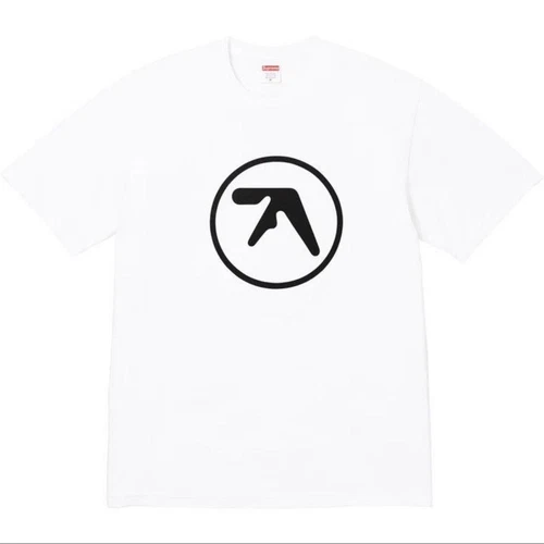T shirt manches courtes homme Supreme X Aphex Twin logo blanc taille M