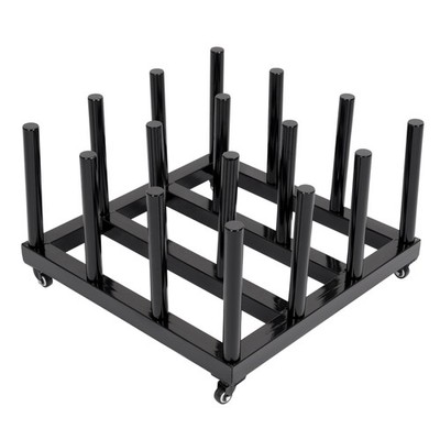 1200LBS Vinyl Cart Mobile Media Rack w/ Casters 16 Rolls Digital Media Storage
