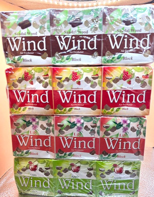 WIND Block Lufterfrischer Geruchssorten x 12 Packungen.