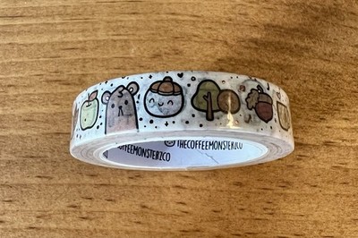 TCMC TheCoffeeMonsterzCo Autumn Doodles Washi Tape NEW 