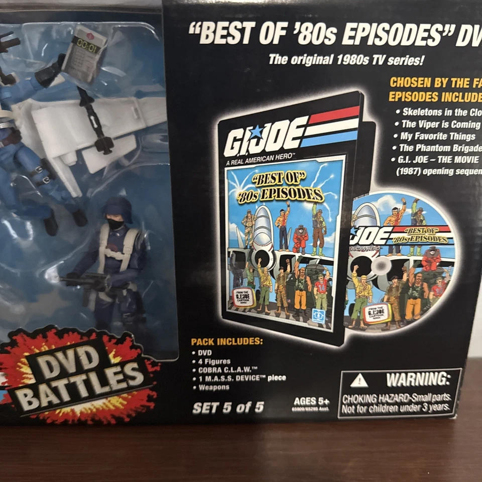 Hasbro G.I. Joe Cobra DVD Battles Best Of The 80's Conjunto 5 de 5 Novo Selado 2008 - Imagem 4 de 4