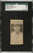 1925-1931 W590 Rabbit Maranville SGC FAIR 20 1.5