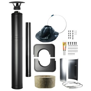 Black Steel Chimney Kit 1.5m/1m Harvia HAR-WHP1500M USE BEST OFFER