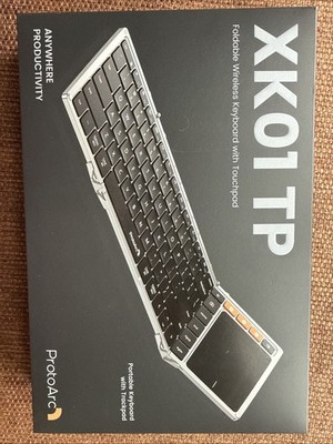 ProtoArc XK01 TP Portable Folding Keyboard Bluetooth W/Touchpad Multi-Device NIB