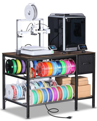 3D Printer Table with Filaments Storage - 3D Printer Stand Filament Storage Rack