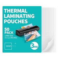 50 Pack 3 Mil Thermal Laminating Pouches 9x11.5 Inch Sheets Fits Letter Size