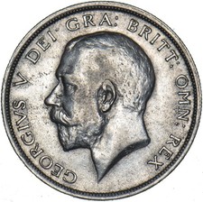 1919 Halfcrown - George V British Silver Coin - Nice