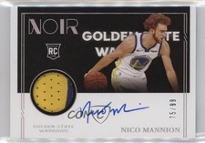 2020-21 Panini Noir Rookie Color 75/99 Nico Mannion #378 Patch Auto 0s9t