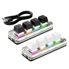 Portable Mini Keyboards With 4 Customizable Keys Keypad For Crosses Platform Use