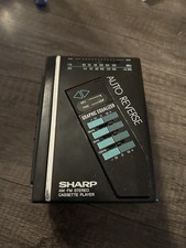 Vintage Sharp JC-516 (BK) AM- FM Stereo Cassette Player (Working)