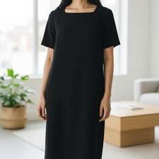 Talbots Pure Wool Little Black Witchy Sheath Dress Women's 10