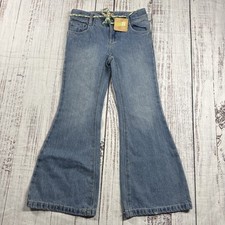 NWT CRAZY 8 GIRLS JEANS THE DREAMER FLARED SIZE 6 DENIM ADJUSTABLE WAIST BOHO