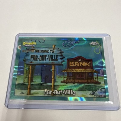 2025 Topps Chrome SpongeBob Squarepants #109 Far-Out-Ville Aqua Lava 093/199