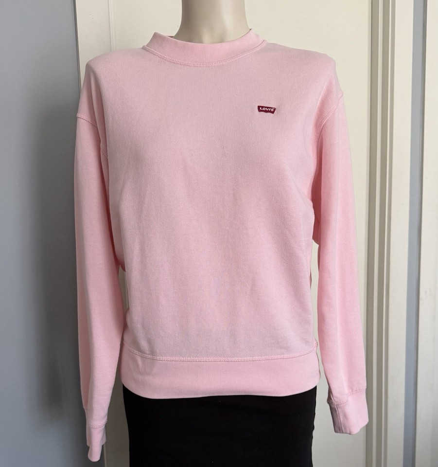 Levi’s Crewneck Sweatshirt Sz S Woodrose Pink Jumper Long sleeve Fleece Top