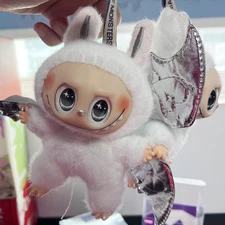 Pop MART 'The Monsters'  Angel in Clouds' Vinyl Face  Plush Pendant Doll 17cm