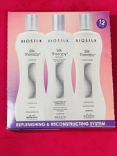 NIB Biosilk Silk Therapy Original Replenishing  Reconstructing System 3 Pc Set