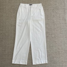Banana Republic Pants High Waisted Wide Leg Trouser White Women  s Size 12 Career