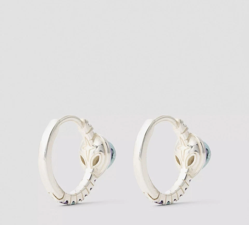 Thomas Sabo 925 Silver Purple Alien head Hoop Earrings Brand New! RRP £90 - Image 4 of 4