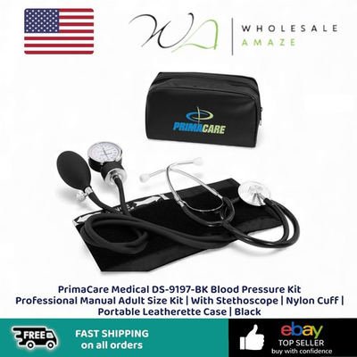 #ad PrimaCare Medical DS 9197 BK Blood Pressure Kit Professional Manual Adult Size $23.99