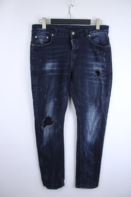 DSQUARED2 Caten Brothers Born In Canada Blue Denim Slim Fit Jeans Size 54