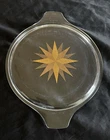 Vintage Pyrex  Zodiac Green Round Glass LID for Casserole Bowl LID ONLY