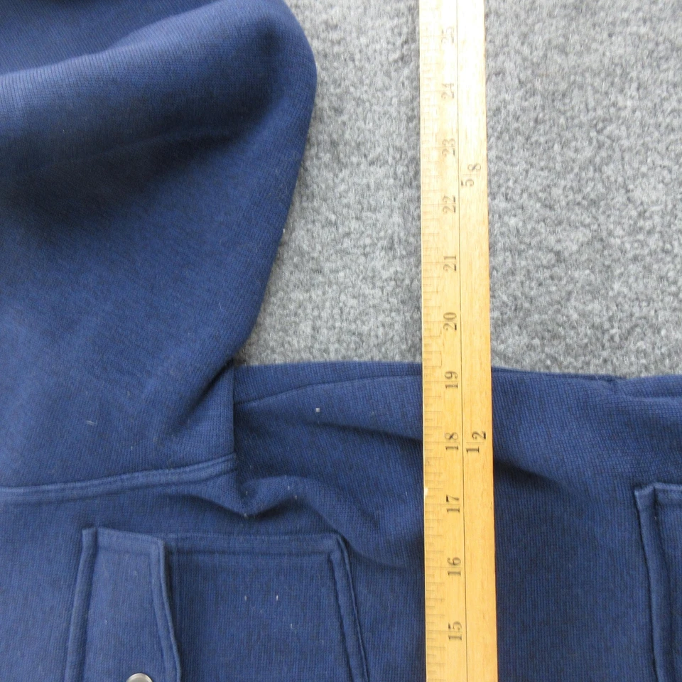Patagonia Fleece Jacket Mens Medium Blue Full Zip Utility Pockets Outdoor Coat - Image 3 of 4