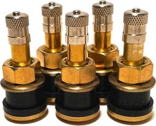Tr501 1-12 Brass Clamp-in Tubeless Tire Truck Valve Stem Pack Of 5