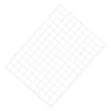 Screw Hole Cover Stickers 12mm Dia 140Pcs in 1 Sheet PVC Cap Waterproof White