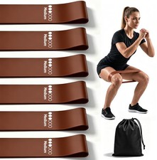 "6Pack Natural Rubber Resistance Bands Set for Home Gym and Therapy"