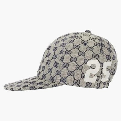 Gucci Gg Canvas Baseball Cap Beige/Navy Limited Edition