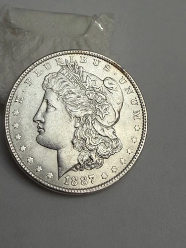 1887-P  Morgan Silver Dollar UNC Possible Prooflike