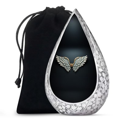 Wings Blue Peace Urns for Ashes Adult Women, Handcrafted Urn (10 Inch)