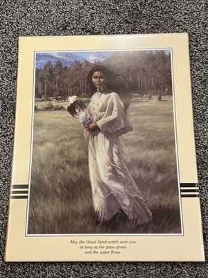 VTG  Eagle Maiden  by Vel Miller-SKP611 A SIDEKICK Print  82 Leanin  Tree PubCo