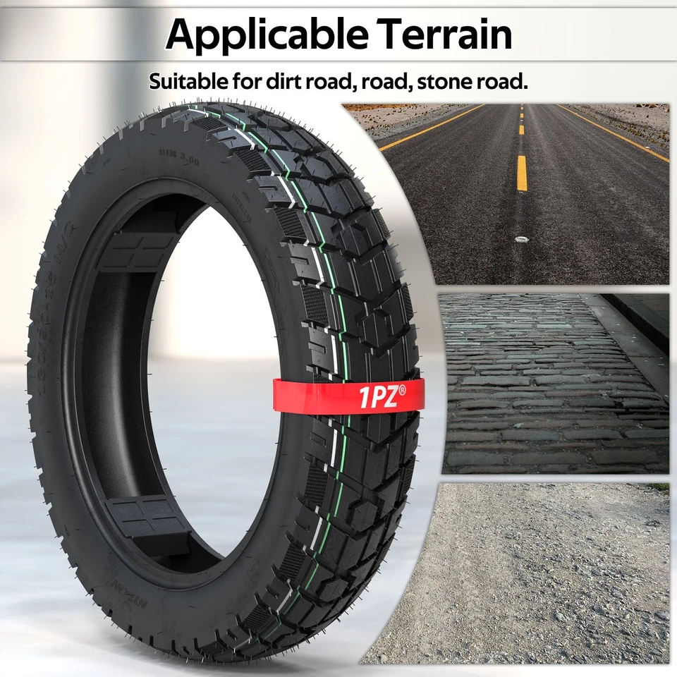 Durable 130/90-16 Motorcycles Tubeless Front Rear Tire for Honda Kawasaki Suzuki - Image 4 of 4