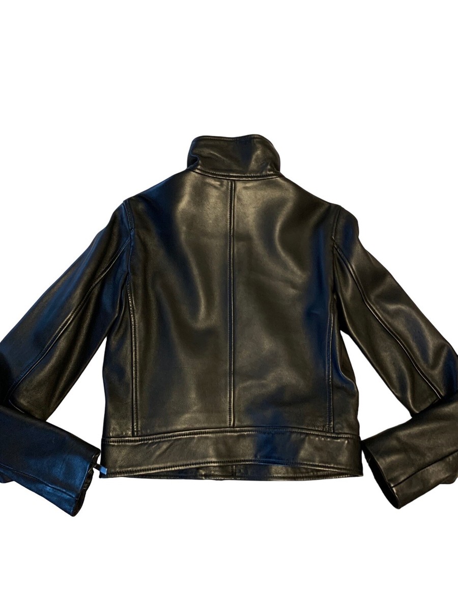 Aritzia Babaton Black leather jacket size XS women | eBay
