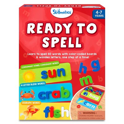 Skillmatics Preschool Learning Activity - Ready to Spell, Gifts for Boys & Girls