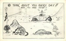 Artist impression Comic Humor Ken Holmes Van Horn Texas Outwest Postcard 11743