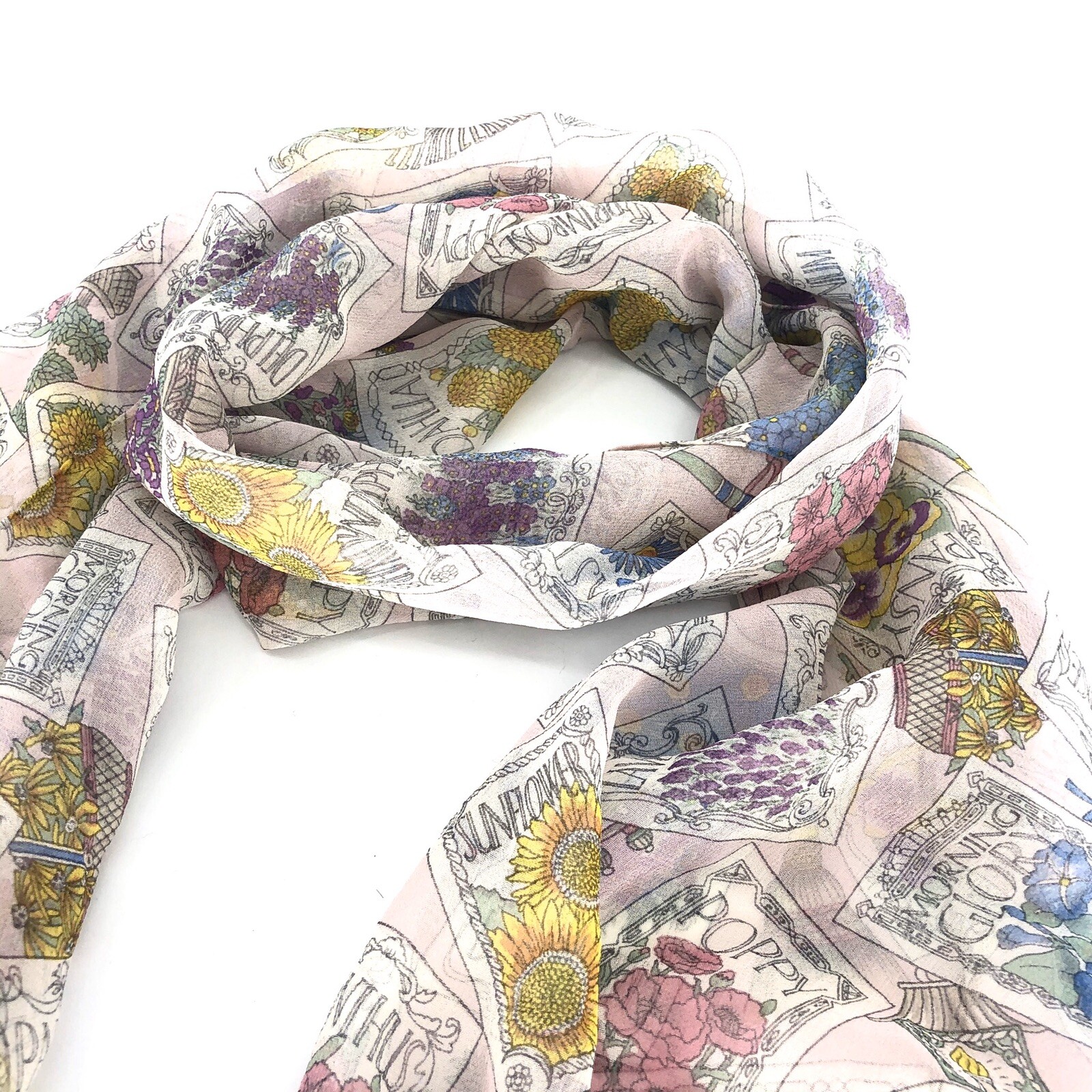 Essential Classics Silk Scarf Rectangular Romanti… - image 4