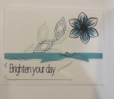 Card Set Of 4 Stampin Up Flower BRIGHTEN YOUR DAY Any Occasion | eBay